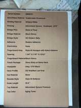 Spec sheet for Martin Custom Shop Dread 14-Fret Guatemalan Rosewood.