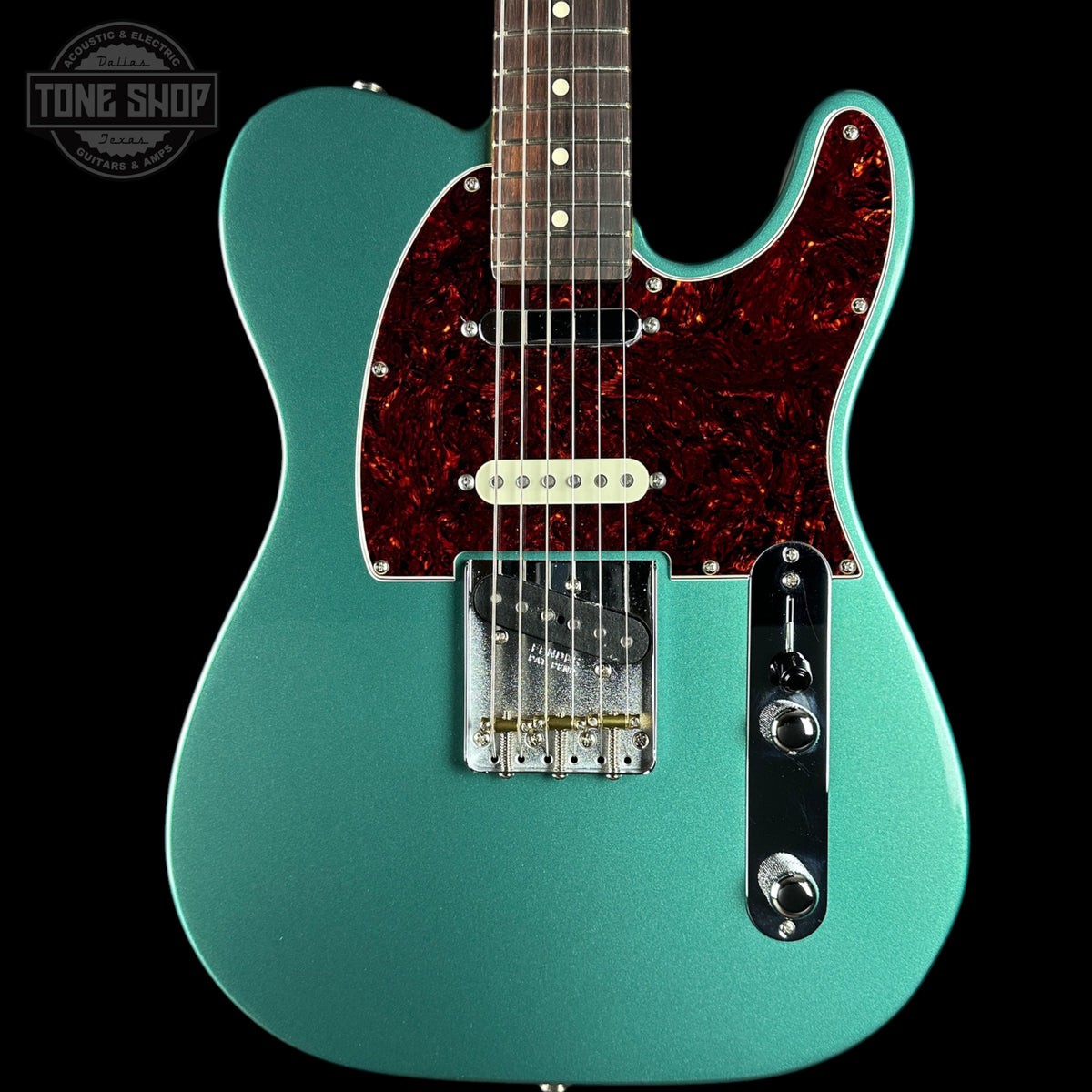 Front of Used 2025 Fender Hot Shot Telecaster Green.