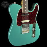 Front angle of Used 2025 Fender Hot Shot Telecaster Green.