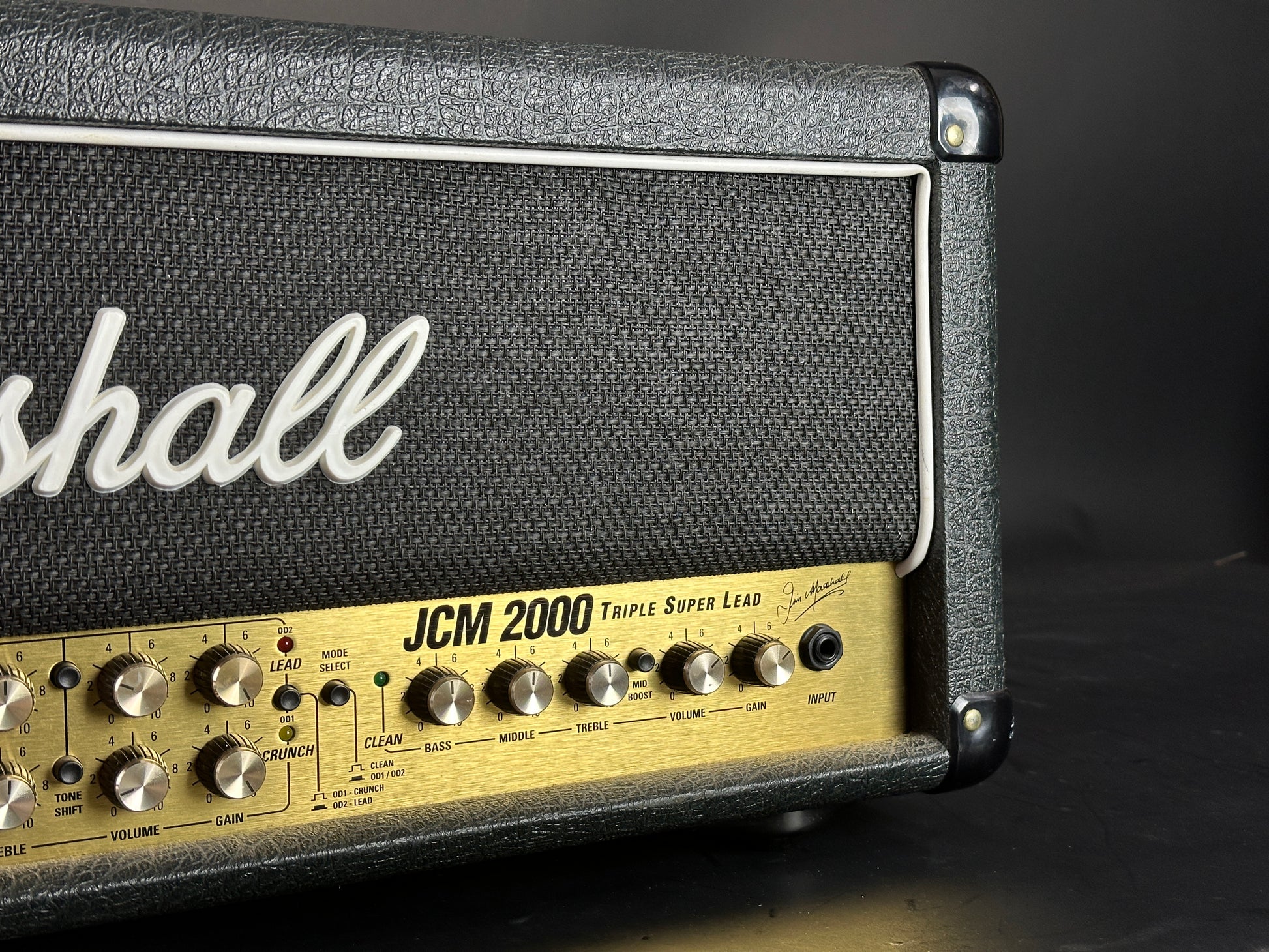 Front panel of Used Marshall JCM2000 TSL100.
