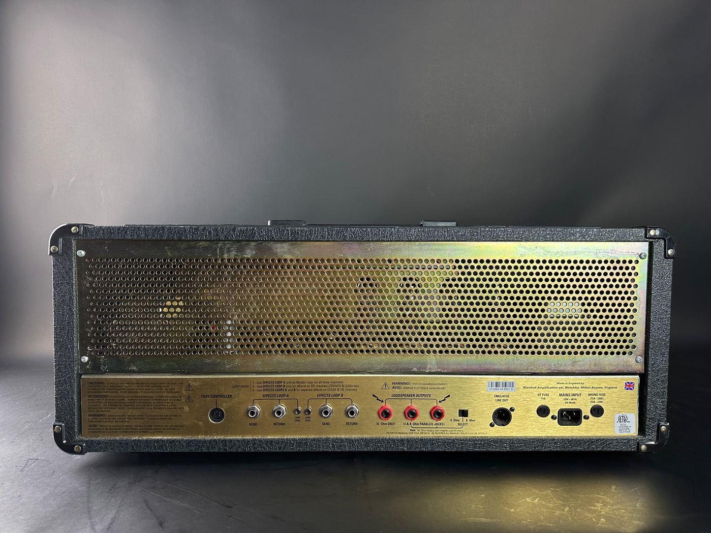 Back of Used Marshall JCM2000 TSL100.