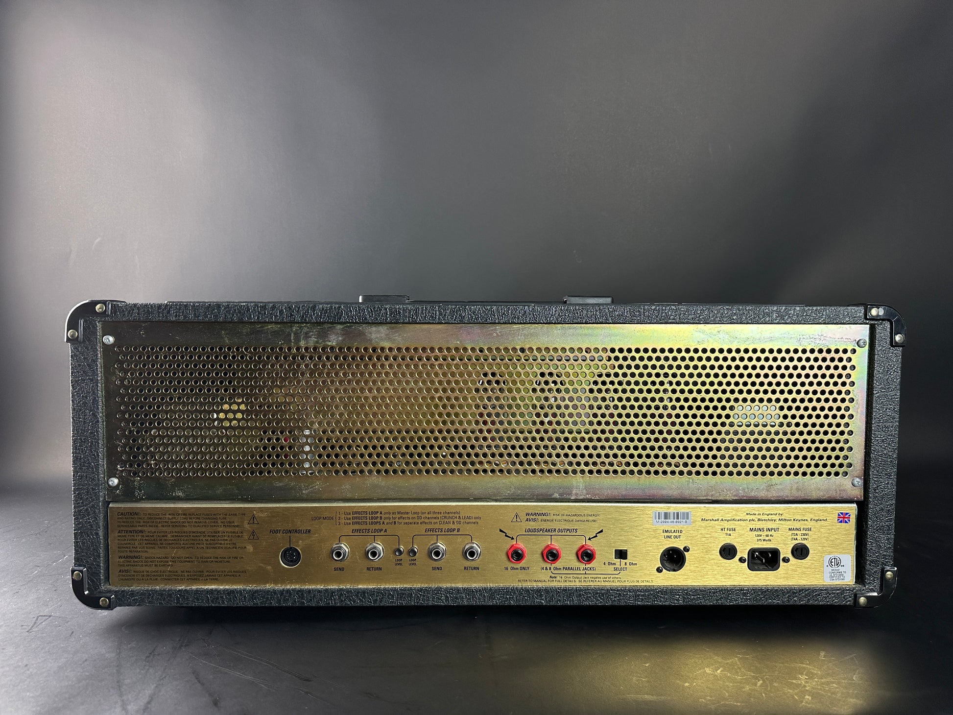 Back of Used Marshall JCM2000 TSL100.