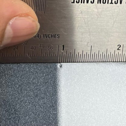 Ding on front of Used 2018 Music Man Stringray RS Charcoal Frost Roasted Neck RW Guitar w/Case TFW2641