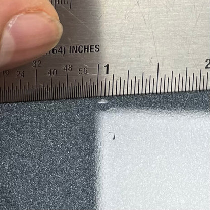 Ding on front of Used 2018 Music Man Stringray RS Charcoal Frost Roasted Neck RW Guitar w/Case TFW2641