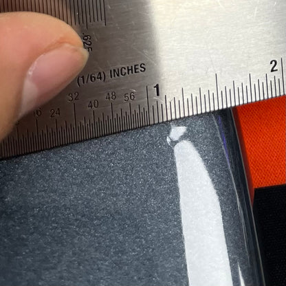 Ding on front of Used 2018 Music Man Stringray RS Charcoal Frost Roasted Neck RW Guitar w/Case TFW2641