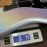 Used 2024 Fender 70th Anniversary American Ultra II Stratocaster Amethyst on scale displaying weight.