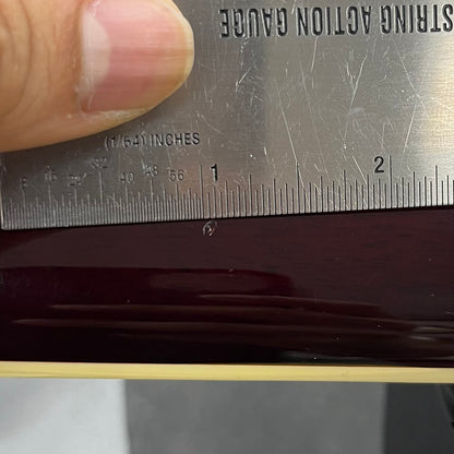 Ding on back of neck of Used 2018 Gibson HP High Performance Les Paul Hot Pink Fade w/Aluminum Flight Case TFW2642