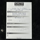 Spec sheet for Used Schecter Sunset 24-7 USA Custom Shop Trans Black Pearl.