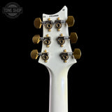Back of headstock of PRS Tremonti Stoptail 10 Top River Blue Pearl.