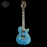 Full front of PRS Tremonti Stoptail 10 Top River Blue Pearl.