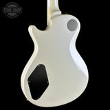 Back angle of PRS Tremonti Stoptail 10 Top River Blue Pearl.