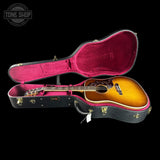 Gibson Hummingbird Elegant Koa Honey Burst in case.