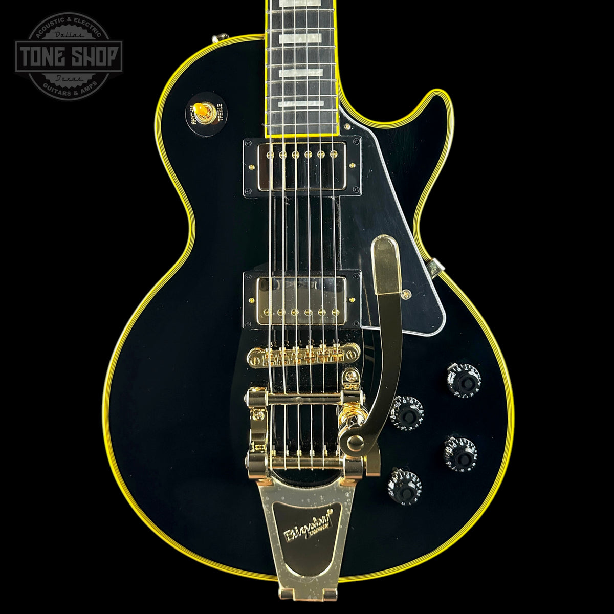 Front of Used Epiphone Joe Bonamassa '59 Les Paul Antique Ebony.