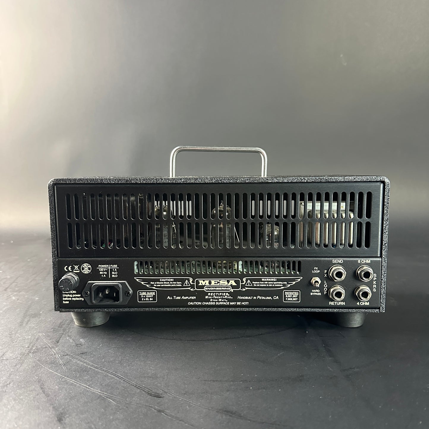 Back of Used Mesa Boogie Mini Rectifier 25w Head.