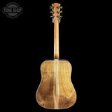 Full back of Gibson Hummingbird Elegant Koa Honey Burst.