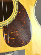 Scratches on pickguard of Used Martin Custom Shop OM-28 Adirondack / Wild East Indian Rosewood.