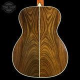 Back of Used Martin Custom Shop OM-28 Adirondack / Wild East Indian Rosewood.