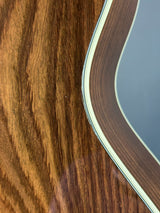 Wear on back edge of Used Martin Custom Shop OM-28 Adirondack / Wild East Indian Rosewood.