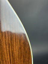 Wear on back edge of Used Martin Custom Shop OM-28 Adirondack / Wild East Indian Rosewood.