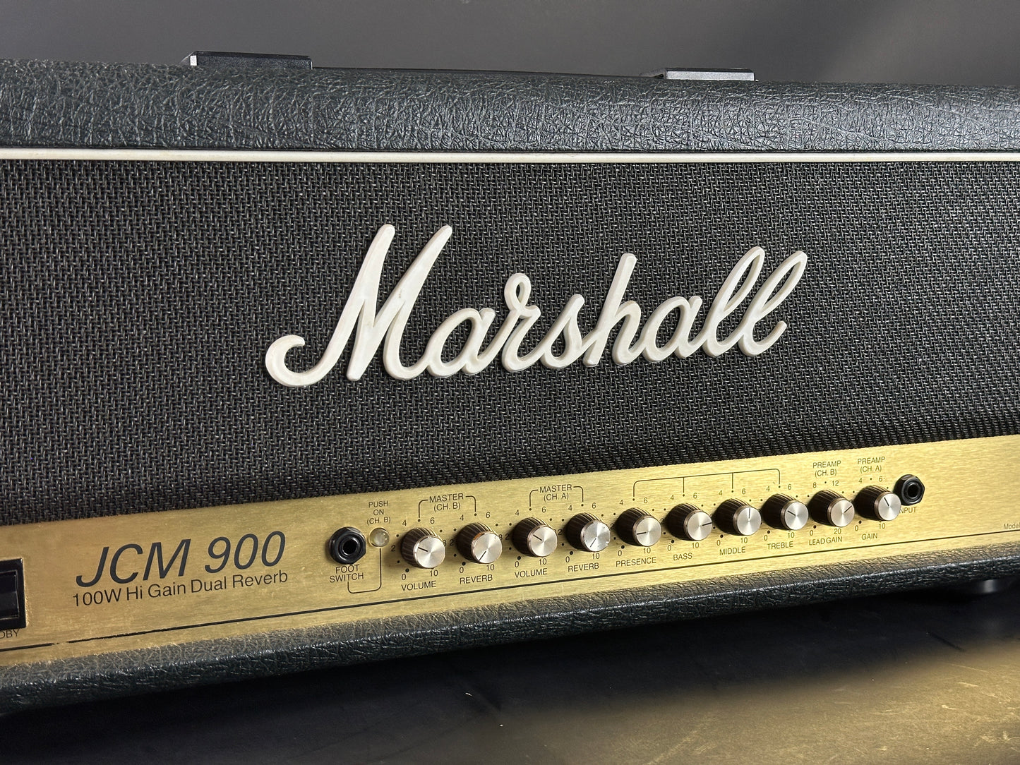 Front panel of Used Marshall JCM900 4100 100w.