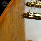 Scratch on body of Vintage 1978 Gibson Explorer Natural.