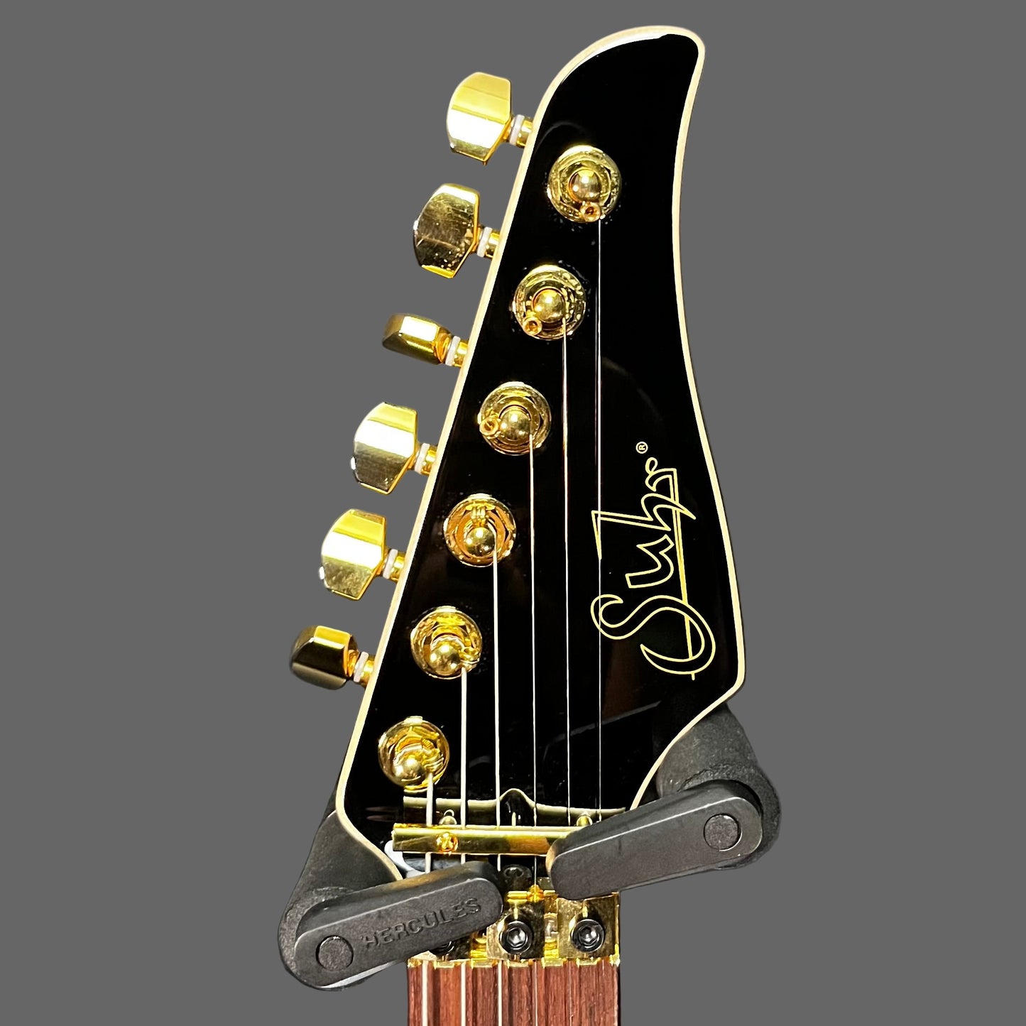 Headstock of Used 2021 Suhr Standard Legacy 01-LTD-0032 Black w/Case TFW2650