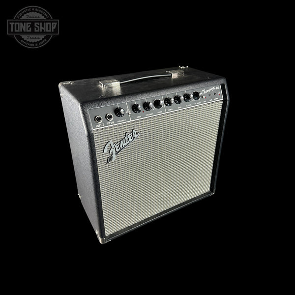 Fender guitar amplifier on a black background with 'Tone Shop' logo.