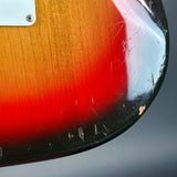 Wear on back of Vintage 1974 Fender Stratocaster Sunburst.