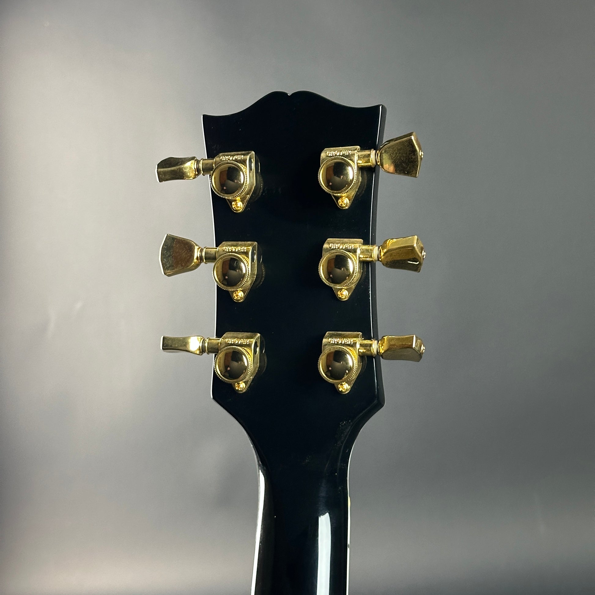 Back of headstock of Used Gibson Les Paul Supreme Fireburst.
