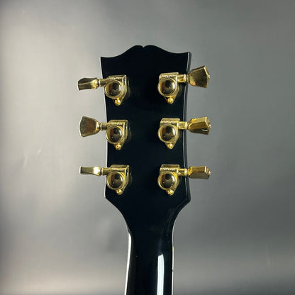 Back of headstock of Used Gibson Les Paul Supreme Fireburst.
