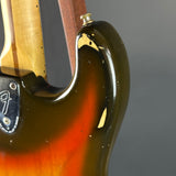 Wear on back of Vintage 1979 Fender Stratocaster Hardtail Sunburst w/non-original case.