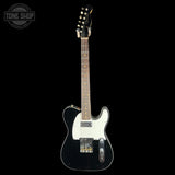 Full front of Used Fender Custom Shop 1960 Tele Custom Journeyman Relic Black w/ Matching Headstock.