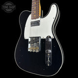 Front angle of Used Fender Custom Shop 1960 Tele Custom Journeyman Relic Black w/ Matching Headstock.