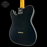 Back angle of Used Fender Custom Shop 1960 Tele Custom Journeyman Relic Black w/ Matching Headstock.