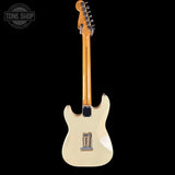 Full back of Used 1996 Fender Jimmy Vaughan White.