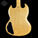 Back of Gibson Custom Limited 64 SG Standard Korina Antique Natural Maestro Vibrola VOS.