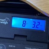 Scale displaying weight.