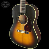 Front angle of Used Gibson 1942 LG2 Custom Sunburst.