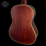 Back angle of Used Gibson 1942 LG2 Custom Sunburst.