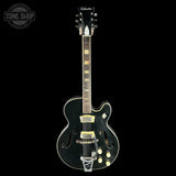 Full front of Vintage 1960s Silvertone 1446 Black.