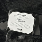 Certificate of authenticity for Gibson Custom Made 2 Measure Hummingbird Maple Long Scale Tri-burst LR Baggs VTC.