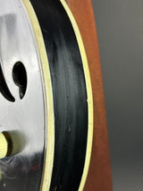 Repaired crack on side of Vintage 1960s Silvertone 1446 Black.