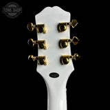 Back of headstock for Used Epiphone SG Custom Alpine.
