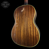 Back angle of Vintage 1965 Gibson LG-1 Sunburst Factory Double Pickguard.