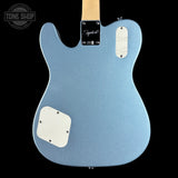 Back of Used 2024 Squier Limited Edition Paranormal Troublemaker Telecaster Deluxe Ice Blue Metallic.