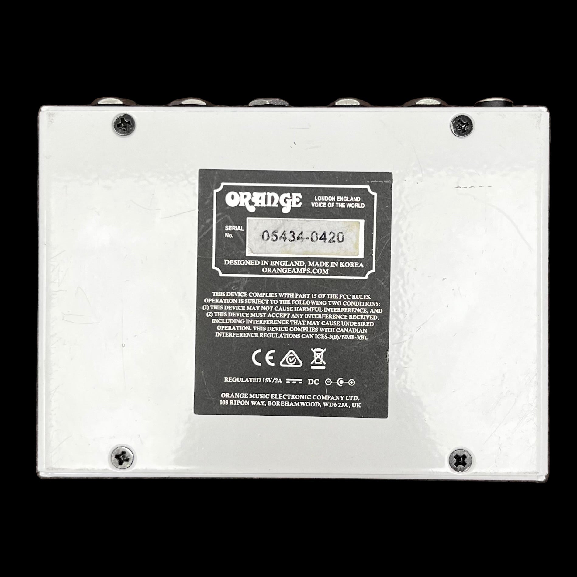 Bottom of Used Orange Terror Stamp 20 TFW2673