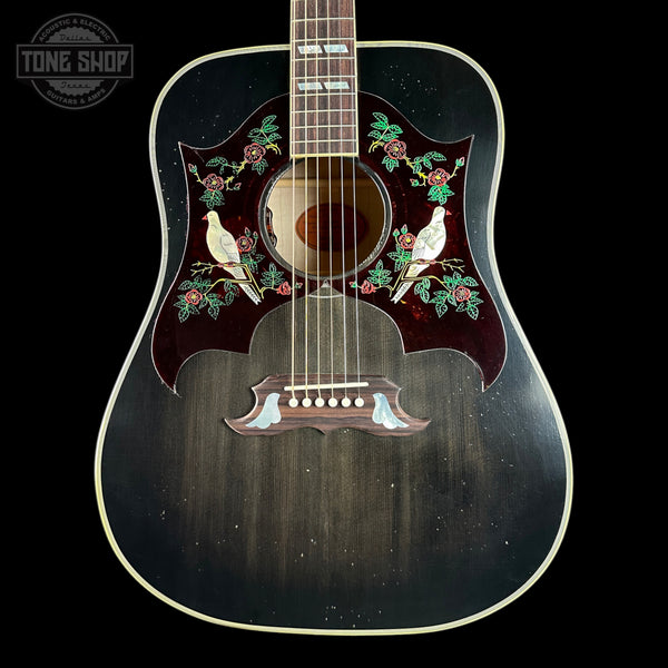 Front of Gibson Custom Made 2 Measure Dove Double Guard Trans Ebony Light Aged.