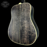 Back angle of Gibson Custom Made 2 Measure Dove Double Guard Trans Ebony Light Aged.