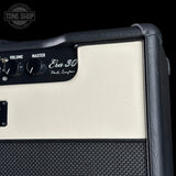Front corner of Bad Cat TSG Exclusive Era 30 2x12 Black Heidi 30w Combo.