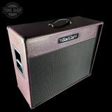 Front angle of Bad Cat TSG Exclusive Era 212X Purple Sparkle 2x12 Speaker Cabinet.